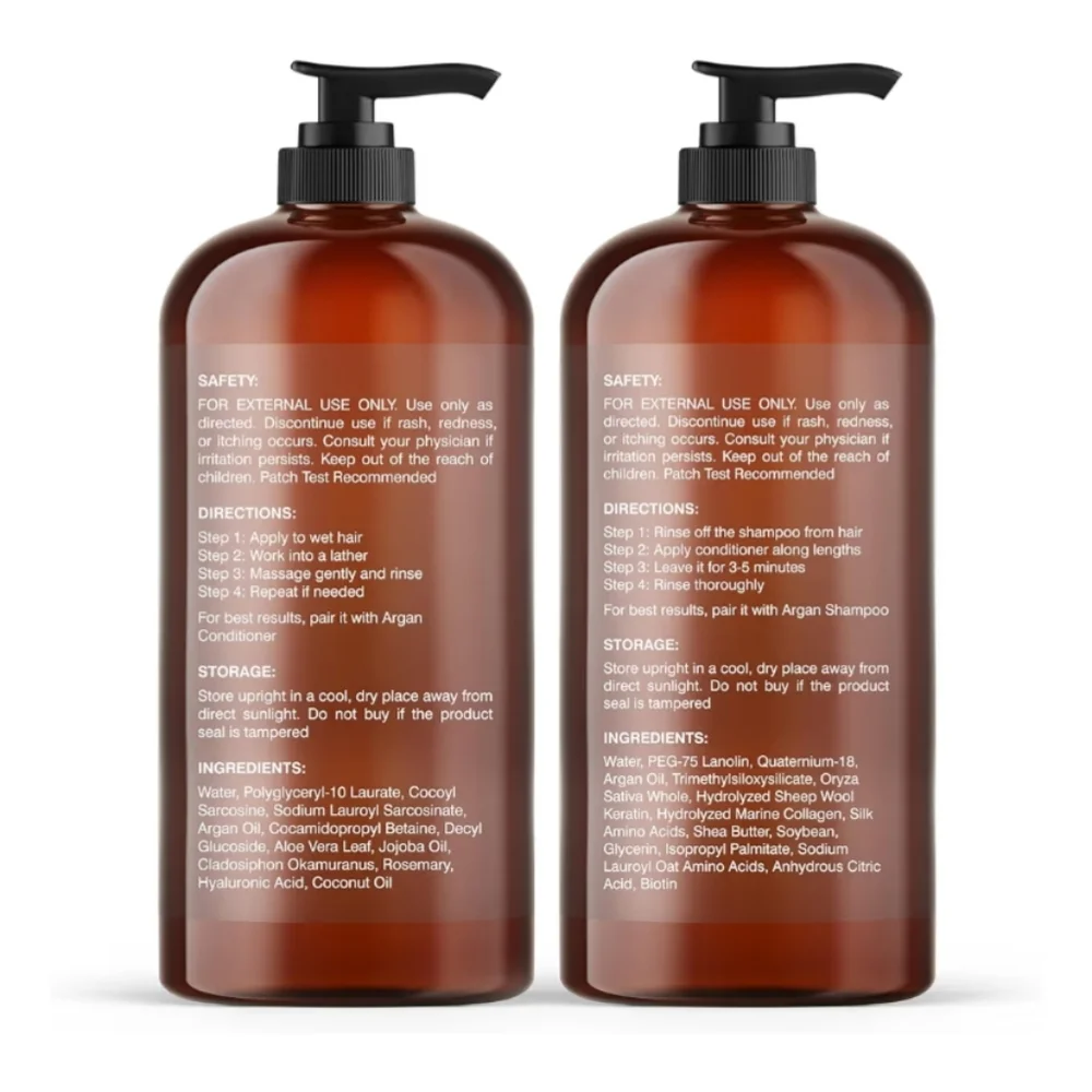 NEW BOTANIC HEARTH Moroccan Argon Shampoo & Conditioner Keratin-Shea Butter-16oz - Picture 5 of 5